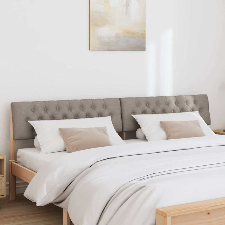 Gestoffeerd hoofdbord Taupe 200 cm Massief grenenhout