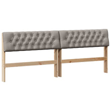 Gestoffeerd hoofdbord Taupe 200 cm Massief grenenhout