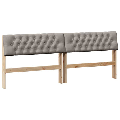 Gestoffeerd hoofdbord Taupe 200 cm Massief grenenhout