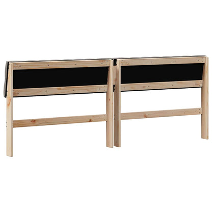 Gestoffeerd hoofdbord Taupe 200 cm Massief grenenhout