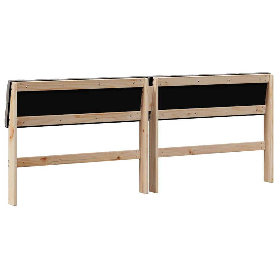 Gestoffeerd hoofdbord Taupe 200 cm Massief grenenhout