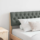 Upholstered Headboard Dark Gray 180 cm Solid Pine Wood