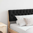 Upholstered Headboard Black 180 cm Solid Pine Wood