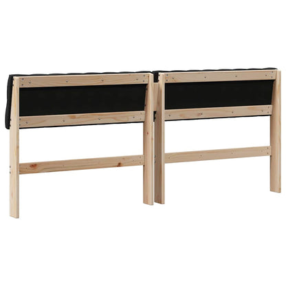 Gestoffeerd hoofdbord Zwart 180 cm Massief grenenhout