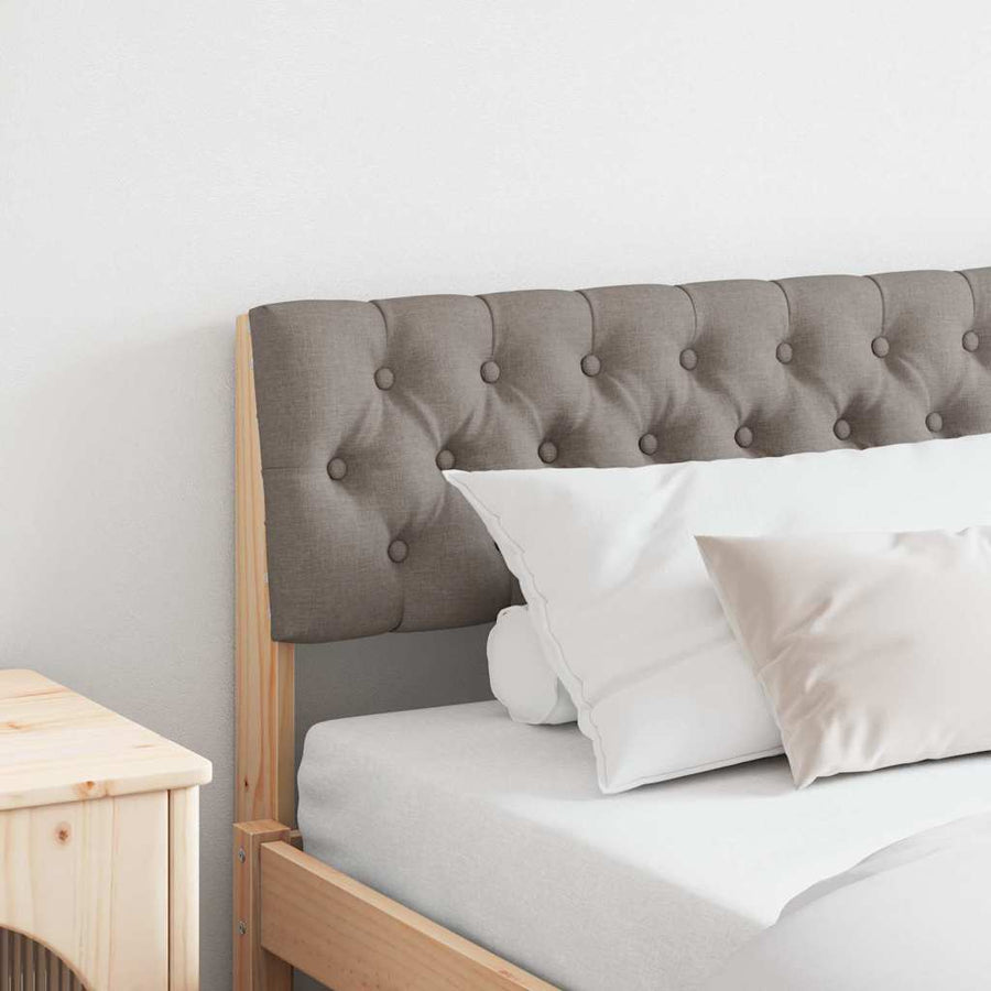 Gestoffeerd hoofdbord Taupe 180 cm Massief grenenhout