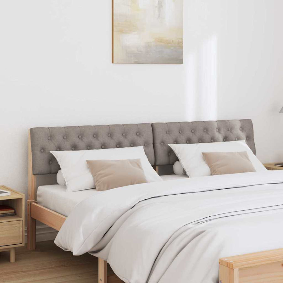 Gestoffeerd hoofdbord Taupe 180 cm Massief grenenhout