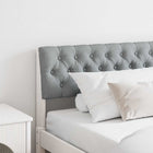 Upholstered headboard Light grey 180 cm Solid pine