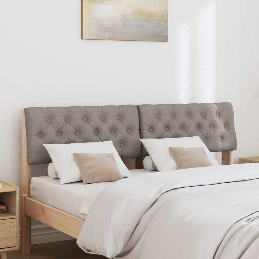 Gestoffeerd hoofdbord Taupe 160 cm Massief grenenhout