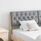 Upholstered Headboard Light Grey 150 cm Solid Pinewood