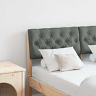 Upholstered Headboard Dark Gray 120 cm Solid Pine Wood