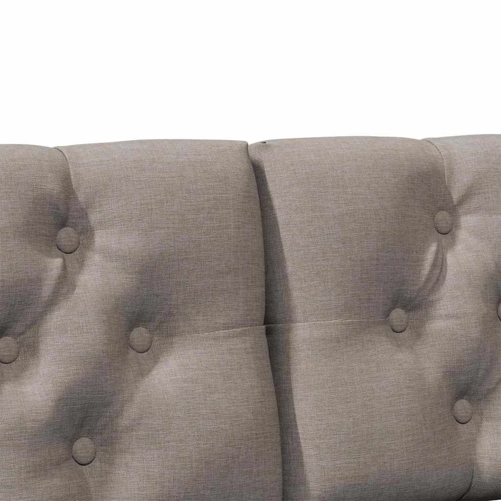 Gestoffeerd hoofdbord Taupe 120 cm Massief grenenhout