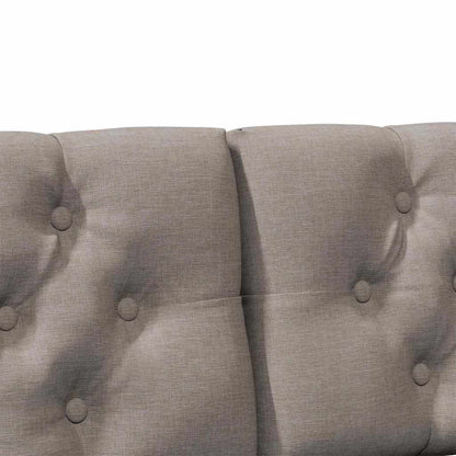 Gestoffeerd hoofdbord Taupe 120 cm Massief grenenhout