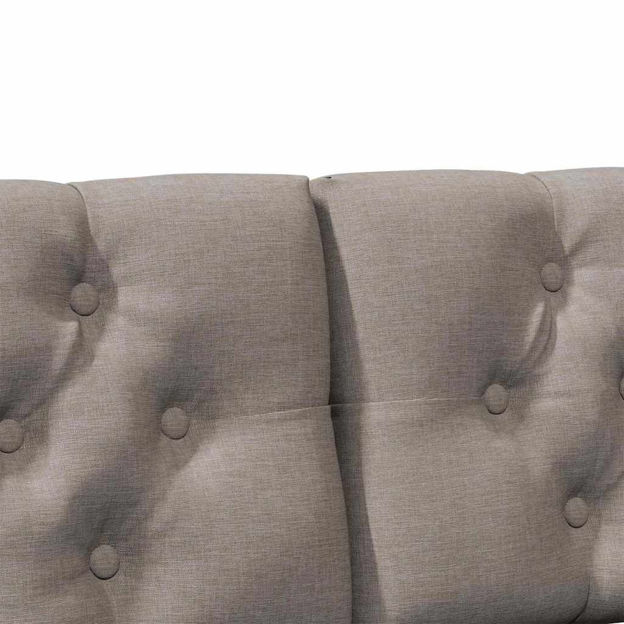Gestoffeerd hoofdbord Taupe 120 cm Massief grenenhout