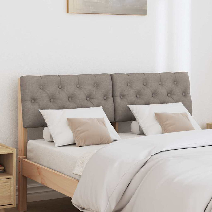 Gestoffeerd hoofdbord Taupe 120 cm Massief grenenhout