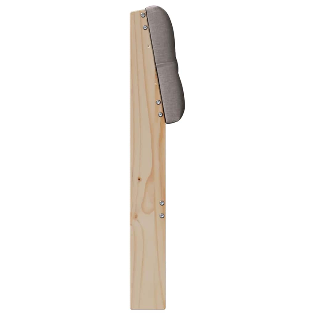 Gestoffeerd hoofdbord Taupe 120 cm Massief grenenhout