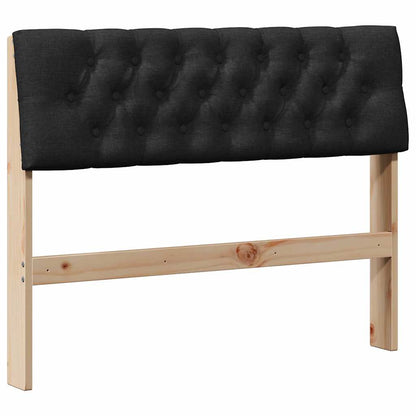 Gestoffeerd hoofdbord Zwart 100 cm Massief grenenhout