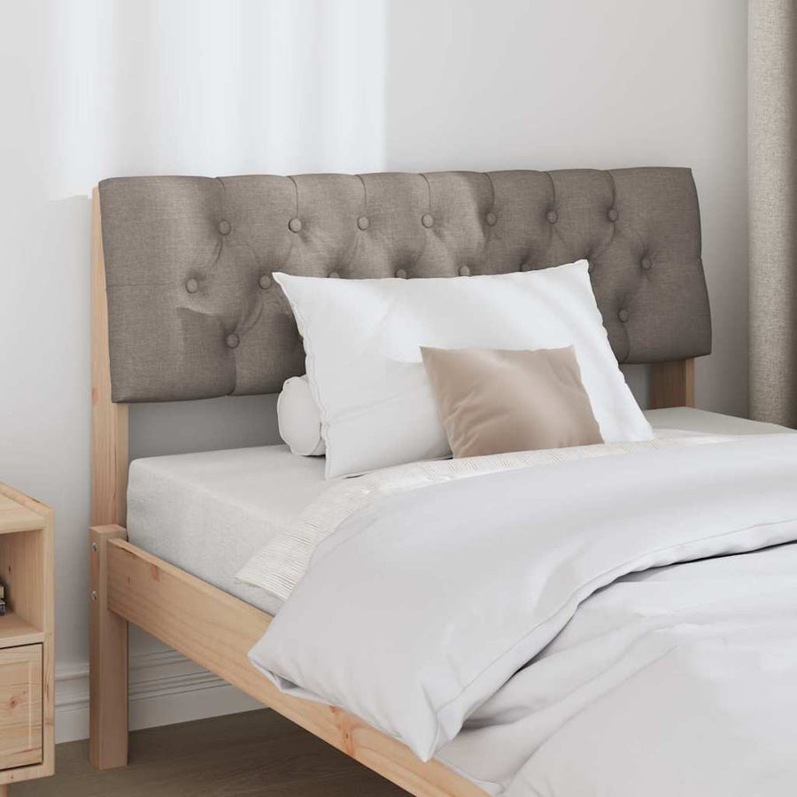 Gestoffeerd hoofdbord Taupe 100 cm Massief grenenhout