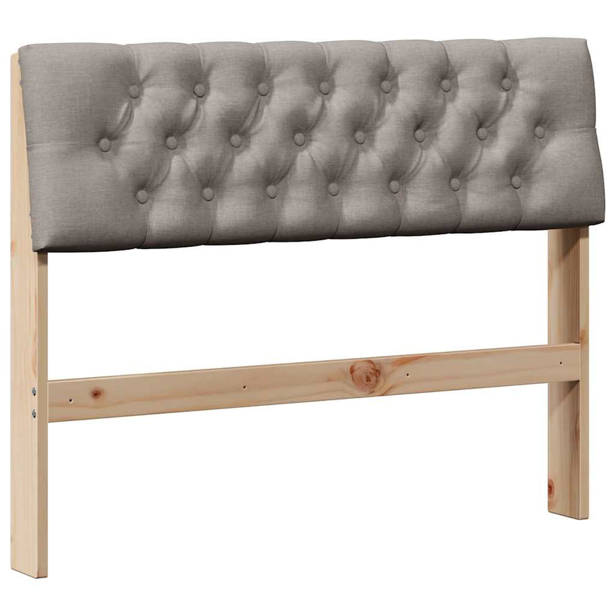 Gestoffeerd hoofdbord Taupe 100 cm Massief grenenhout