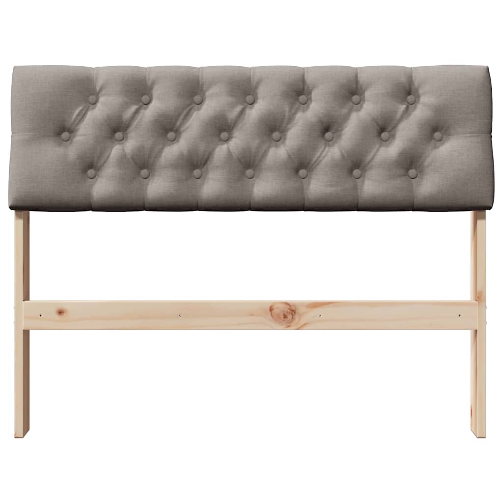 Gestoffeerd hoofdbord Taupe 100 cm Massief grenenhout