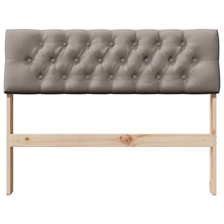 Gestoffeerd hoofdbord Taupe 100 cm Massief grenenhout