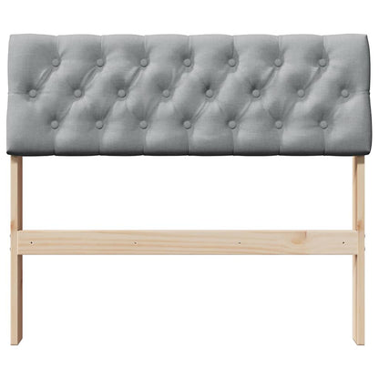 Gestoffeerd hoofdbord Lichtgrijs 90 cm Massief grenenhout