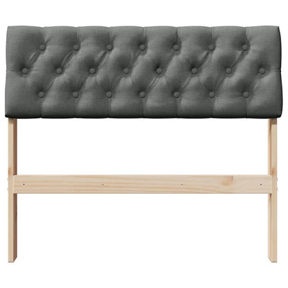 Gestoffeerd hoofdbord Donkergrijs 90 cm Massief grenenhout