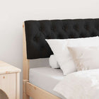 Upholstered Headboard Black 90 cm Solid Pine
