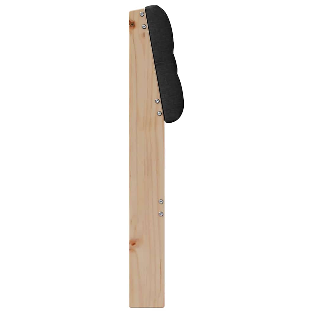 Gestoffeerd hoofdbord Zwart 90 cm Massief grenenhout