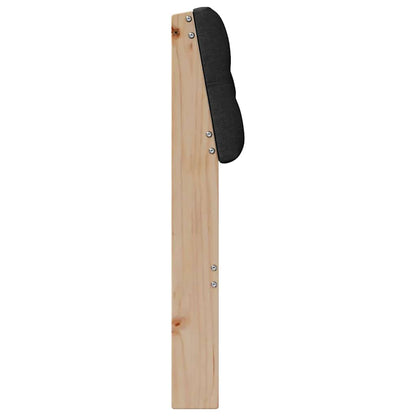 Gestoffeerd hoofdbord Zwart 90 cm Massief grenenhout