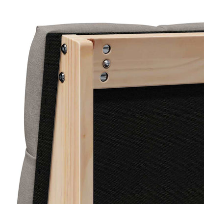 Gestoffeerd hoofdbord Taupe 90 cm Massief grenenhout