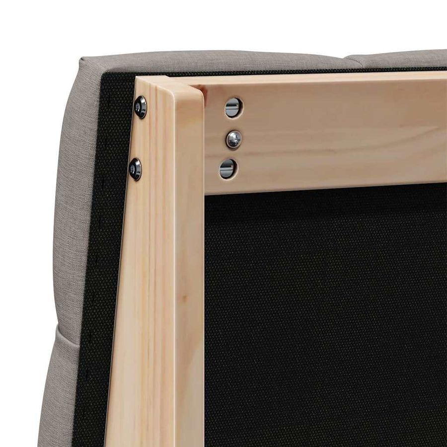 Gestoffeerd hoofdbord Taupe 90 cm Massief grenenhout