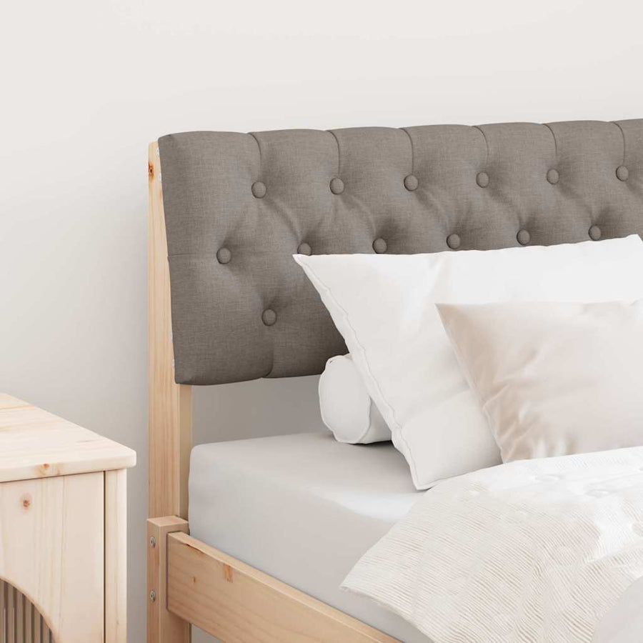 Gestoffeerd hoofdbord Taupe 90 cm Massief grenenhout