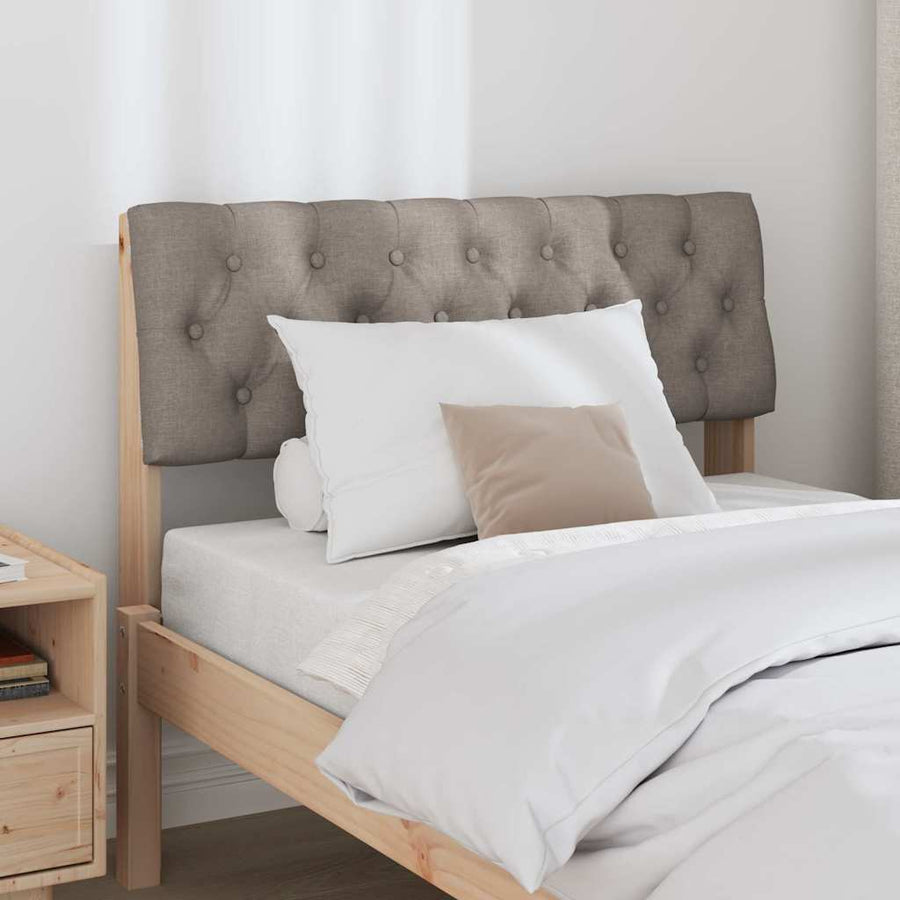 Gestoffeerd hoofdbord Taupe 90 cm Massief grenenhout