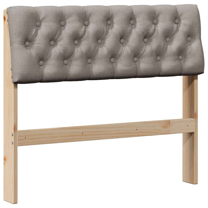 Gestoffeerd hoofdbord Taupe 90 cm Massief grenenhout