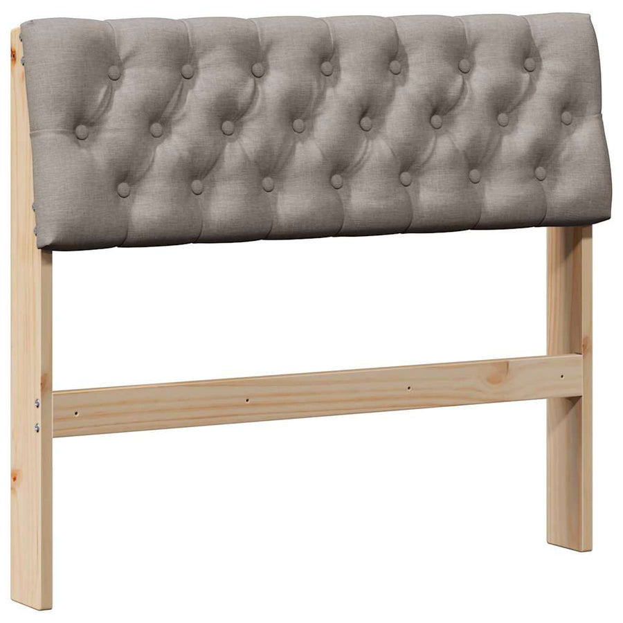 Gestoffeerd hoofdbord Taupe 90 cm Massief grenenhout