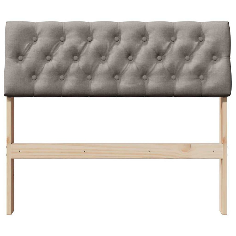 Gestoffeerd hoofdbord Taupe 90 cm Massief grenenhout