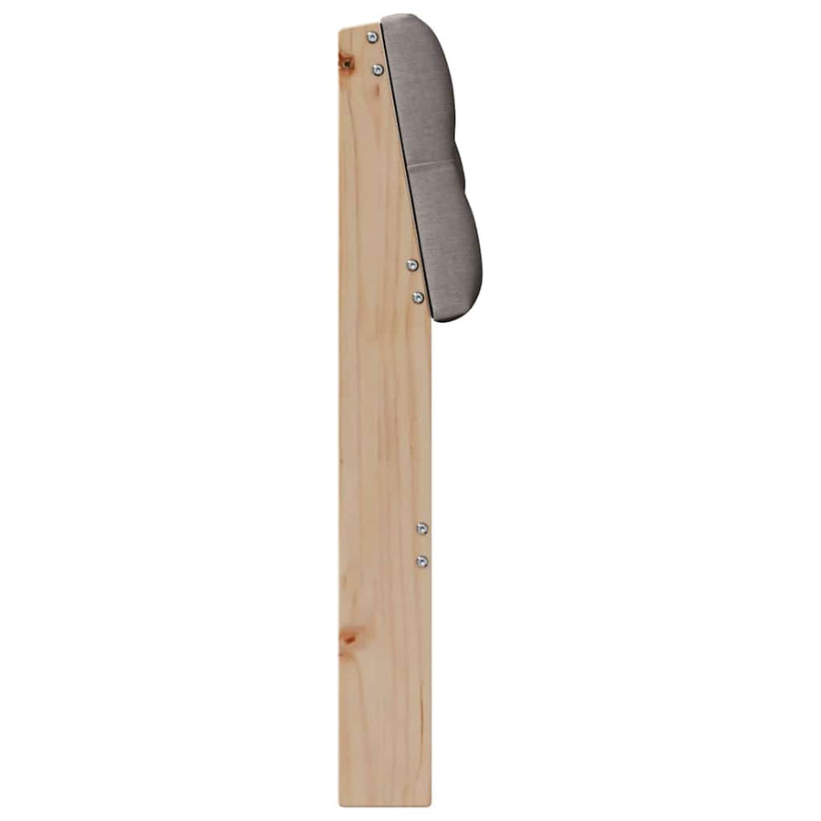Gestoffeerd hoofdbord Taupe 90 cm Massief grenenhout