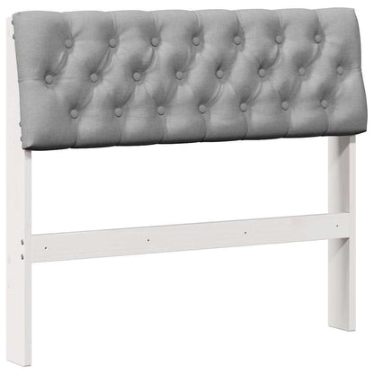 Gestoffeerd hoofdbord Lichtgrijs 90 cm Massief grenenhout