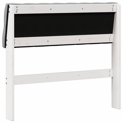 Gestoffeerd hoofdbord Lichtgrijs 90 cm Massief grenenhout