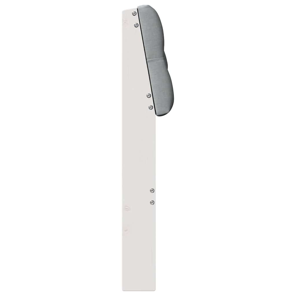 Gestoffeerd hoofdbord Lichtgrijs 90 cm Massief grenenhout