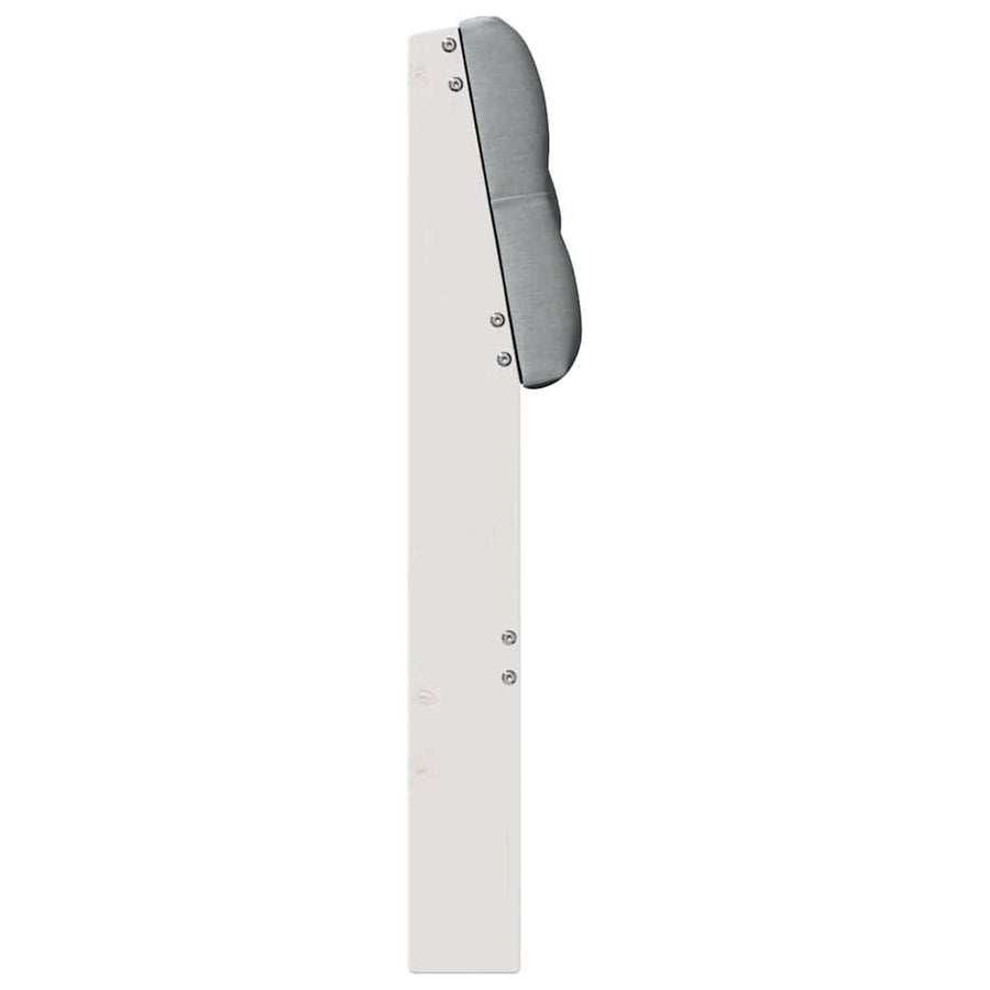 Gestoffeerd hoofdbord Lichtgrijs 90 cm Massief grenenhout
