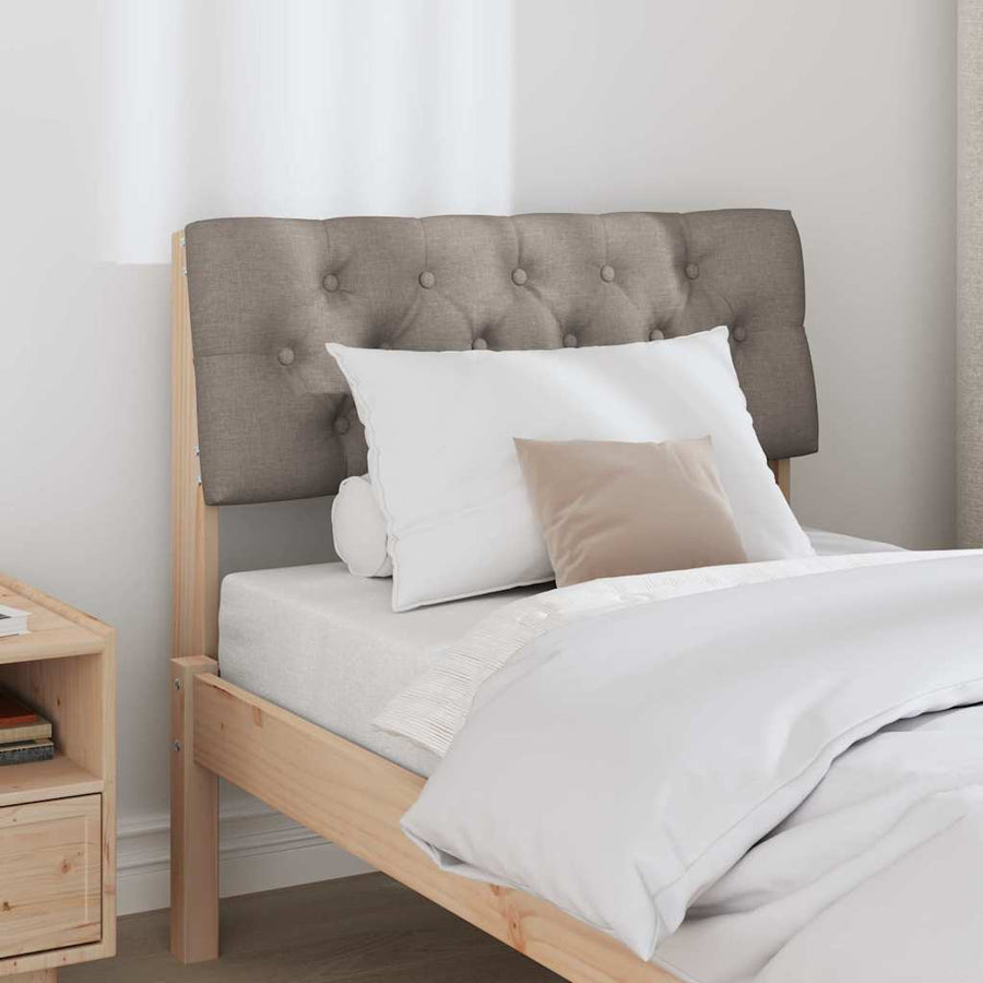 Gestoffeerd hoofdbord Taupe 80 cm Massief grenenhout