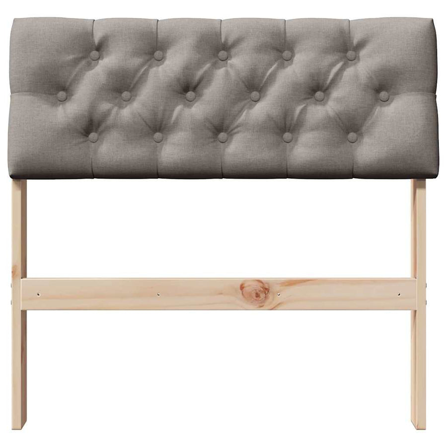 Gestoffeerd hoofdbord Taupe 80 cm Massief grenenhout