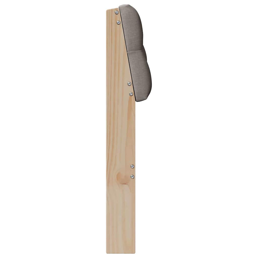 Gestoffeerd hoofdbord Taupe 80 cm Massief grenenhout
