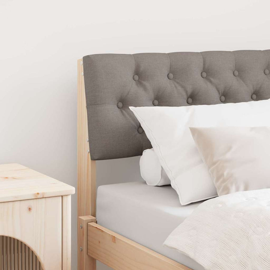 Gestoffeerd hoofdbord Taupe 75 cm Massief grenenhout