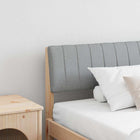 Upholstered Headboard Light Grey 200 cm Solid Pine