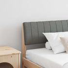 Upholstered Headboard Dark Grey 200 cm Solid Pine