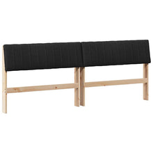 Gestoffeerd hoofdbord Zwart 200 cm Massief grenenhout