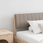 Upholstered Headboard Taupe 200 cm Solid Pine