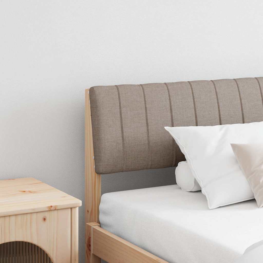Gestoffeerd hoofdbord Taupe 200 cm Massief grenenhout